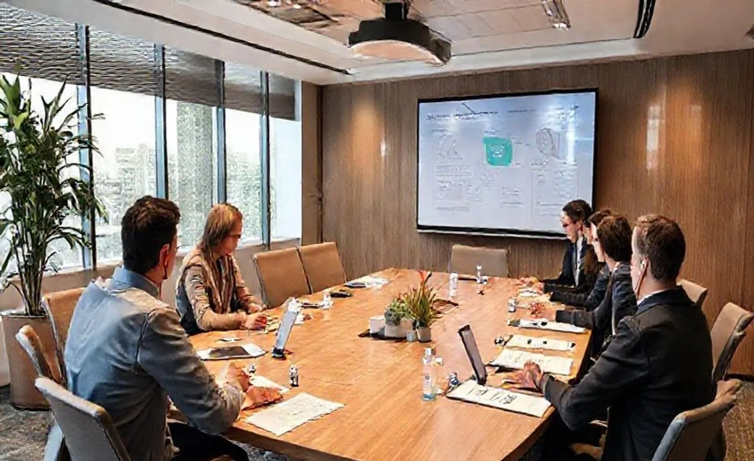 Future planning consultation in boardroom